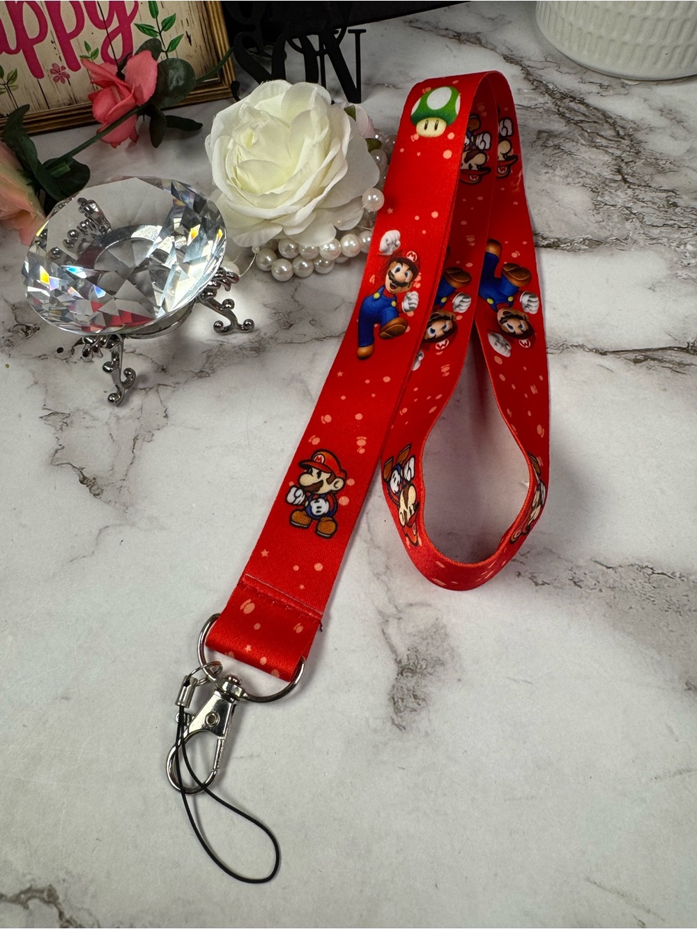 Red Kids Character Lanyard - Licensed Gaming Style